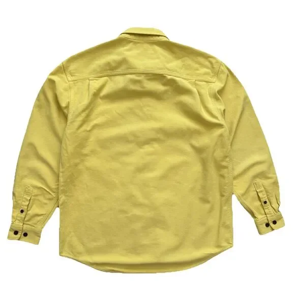 Vintage 80s R.M. Williams Button Up Field Shirt Mens L Yellow Heavyweight - Picture 2 of 9